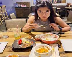 She is a food lover and often uploads pictures of her trying different foods on her Instagram.